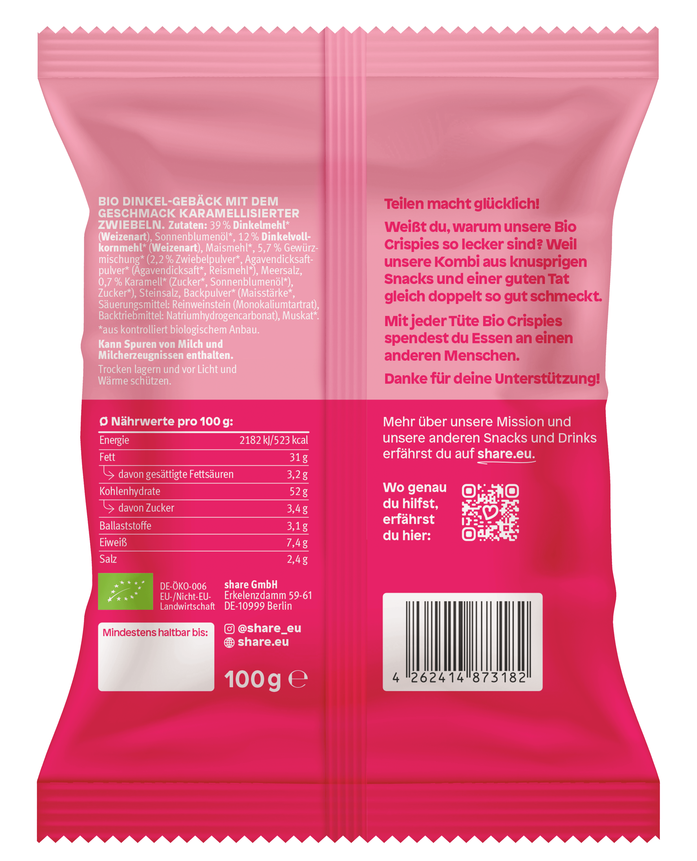 Bio Crispies Caramelized Onion Style 1x100g