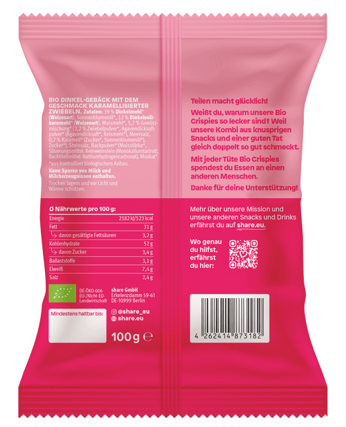 Bio Crispies Caramelized Onion Style 1x100g