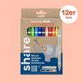 Fasermaler 2in1 sortiert basic 12er-Pack
