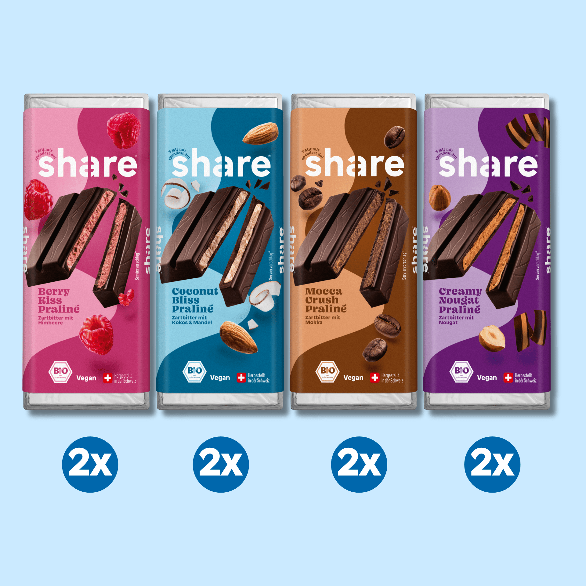 Vegane Schokoladen Probierpaket