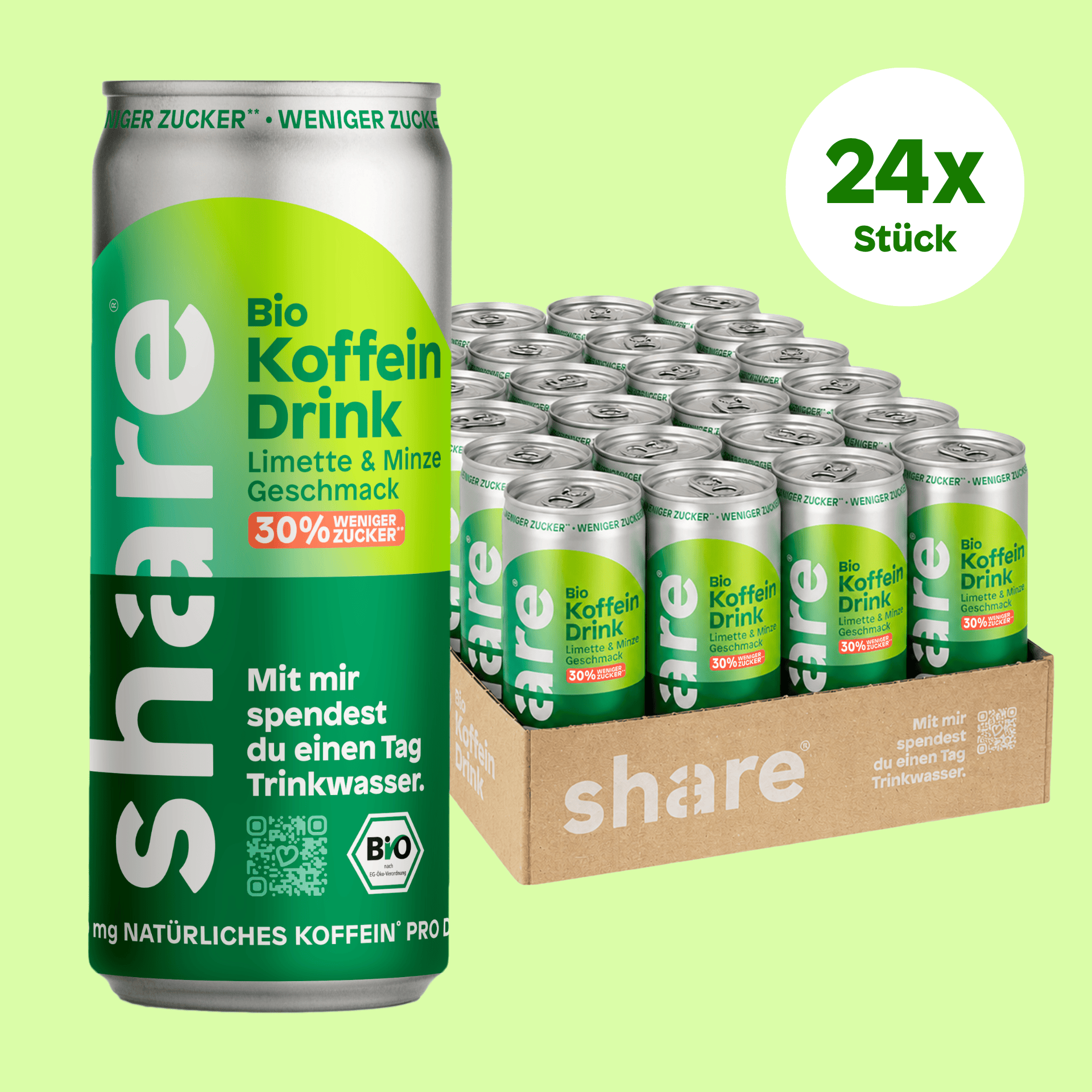 Bio Koffein Drink Limette Minze