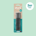Tintenroller schwarz + rot + blau 3er-Pack