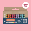 mini Textmarker 6er-Pack